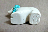 Native Zuni Fishrock Medicine Bear Fetish w necklace by Andre Westika C3863