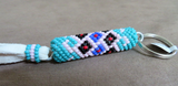 Native Zuni Made Multi-color Beaded Keychain with Fringe M3357