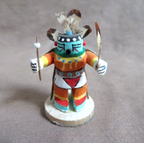 Native Navajo Miniature Cottonwood Morning  Singer Kachina by  M H  K069