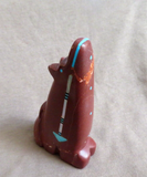 Native Zuni Sacred Pipestone Coyote Fetish Carving by STM  - C4328