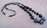 Native Navajo Multi-stone Jet & Hematite Necklace by Grace Cly JN0311