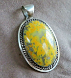 Native Navajo Large Bumblebee Jasper & Sterling Pendant by Wydell Billie JP265