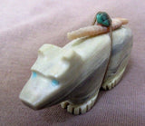 Zuni Serpentine Bear Fetish with Bundle by Jeff Yunie - C0410