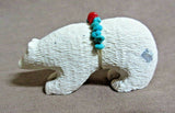 Native Zuni Museum Quality Fishrock Bear Fetish by Cheryl Beyuka C3240