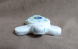 Native Zuni White Marble Sea Turtle Fetish Carving by Sullivan Shebola C4528
