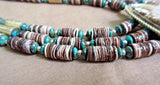 Navajo Sterling & Wild Horse Turquoise Necklace & Earrings Set by  JRT JN384