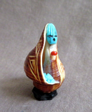 Native Zuni Mini Shell Corn Maiden Fetish Carving by Stuart Quandelacy (D) C4474