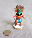 Native Navajo Miniature Cottonwood Parrot Kachina by  M H  K077