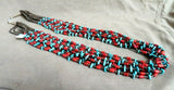 Santo Domingo 10 Strand Turquoise, Coral Heishi 28" Necklace by J Calabaza JN421