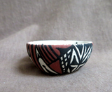 Native Zuni Hand Painted Clay Pottery Mini Bowl Pot by Ruben Najera P0266