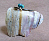 Native Zuni RARE Pink Opalite Bobcat Fetish by Leland Boone & Daphne Quam C2965