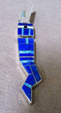 Native Navajo Lapis & Opal & Sterling Kachina Pendant by Edison Yazzie - JP206