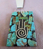 Native Santo Domingo Turquoise Inlay Healers Hand Pendant by Tim Bailon JP224
