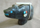 Native Zuni Jasper Bear w/ Sunface & Bundle Fetish by Darrin Boone  C3306