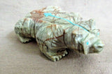 Native Zuni Picasso Marble Walking Bear w heartline Fetish by Kevin Quam C3365