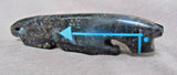 Zuni Gorgeous Fossilized Stone Mt. Lion Fetish by Bernard Laiwekete C2725