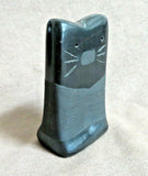 Native Santa Clara Black POTTERY Cat Figure By Freddie Brave Eagle PO248