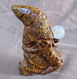 Zuni Museum Quality Fossilized  Stone/Shell Wizard by Derrick Kaamase C3996