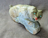 Native American Zuni Zuni Rock Bobcat fetish Carving by Freddie Leekya C3926