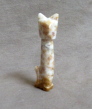 Native American Zuni Marble Tabby Cat Fetish by Kenny Chavez - C4214