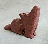 Native Zuni Sacred Pipestone Coyote Fetish Carving by Jesus Espino  - C3889