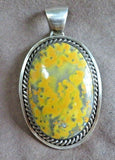 Native Navajo Large Bumblebee Jasper & Sterling Pendant by Wydell Billie JP265