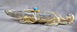 Navajo made Zuni Like Fossilized Stone Mt. Lion Fetish by Stewart  Alonzo  C2785