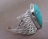 Native Navajo Sterling & Royston Turquoise Bracelet by RV JB0116