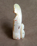 Zuni Mother of Pearl Corn Maiden w / Child Fetish Carving by Mike Laweka  C4584