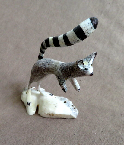 Native Zuni Antler Adorable Lemur Fetish Carving by Ruben Najera C4462