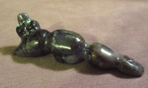 native Zuni Picasso Marble Badger Fetish by Bryson Bobelu C0959