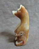 Zuni Sweet Banded Onyx Standing Bear Fetish by new carver Jacob Yuselew C3621