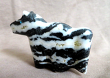 Native Zuni Zebra Stone Horse Fetish by Leland Boone & Daphne Quam C4099