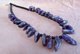 Native Navajo Amethyst Nugget and beads Necklace by A Saltwater JN0204
