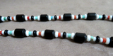 Santo Domingo Multi-Stone Inlay Pendant & Beaded Necklace by Chris Nieto JN467