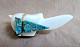 Native Zuni Healing White Marble Rainbird Fetish Carving by Daryll Shack - C4426