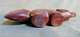 Native Zuni Sacred Pipestone Wolf Fetish w Inlay by Brandon Phillips - C3791