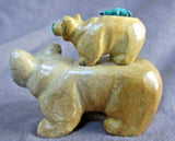 Native Zuni Zuni Rock Bear Duo Fetish w/ Offering by Kimberly Kallestewa - C2742