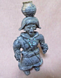 Zuni Museum Quality Picasso Marble Warrior w/ Olla  by Herbert Him Jr. C1681