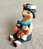 Native American Hand Coiled Jemez Pottery Storyteller by Tim Tosa PO241
