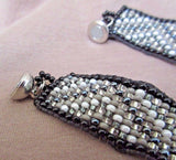 Native Zuni Made Multi-Colored Beaded 32" Graduated Necklace & Earrings JN0233