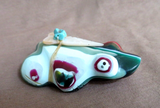 Native Zuni Large Surfite  Frog Fetish by Leland Boone & Daphne Quam C4100