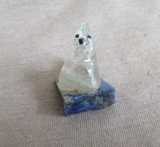 Native Zuni Fluorite Micro Mini Poodle Dog Fetish Carving by Ruben Najera C4510