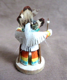 Native Navajo Miniature Cottonwood Morning  Singer Kachina by  M H  K069