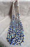 Santo Domingo Multi-stone & Heishi 10 Strand Necklace & Earrings by R Bird JN483