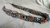 Santo Domingo 10 Strand Multi-stone & Heishi 27" Necklace by J Calabaza JN422