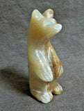 Zuni Sweet Banded Onyx Standing Bear Fetish by new carver Jacob Yuselew C3621