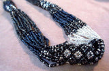 Zuni Made Beaded 16 Strand Multi-Color 28" Necklace & Earrings Set JN0121