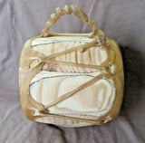 Native Navajo Hand Made Hand Painted Wolf & Cougar Drum by JC Black M325