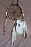 Native Navajo Handmade 4" Medium Size Leather Dream Catcher by D Edsitty  M287